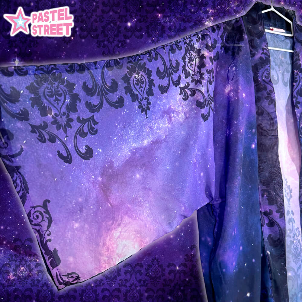 BAROQUE COSMOS CHIFFON JACKET 2023 🚀\( ˙▿˙ )/  

This long awaited design has been improved and restocked! (´｡• ᵕ •｡`) 

pastelstreet.com/shop/baroque-c…

ALL DESIGNS RESTOCKED AS WELL! (•̀⌄•́)/ 💖💖

 #kawaiifashion #handmade