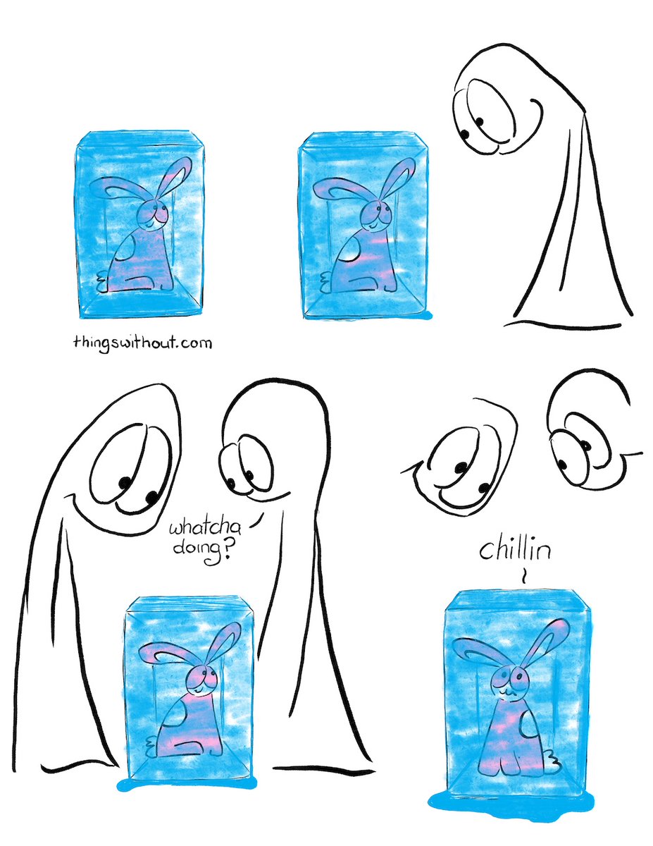 Thingswithout's tweet image. Bunson Hoppydew like dancing, friendship and cake. He also likes getting up to a little bit of mischief!

thingswithout.com/comic/ice-ice-…

#IceIceBunnyTooColdTooCold #BunnyLove #Cute #CuteAnimals #RabbitLove #Rabbits #pink #BunnyOfTheDay