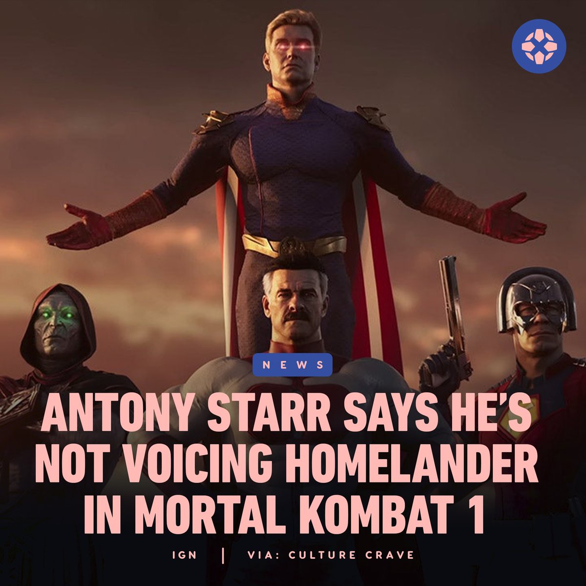 Antony Starr Says He's Not Voicing Homelander In Mortal Kombat 1
