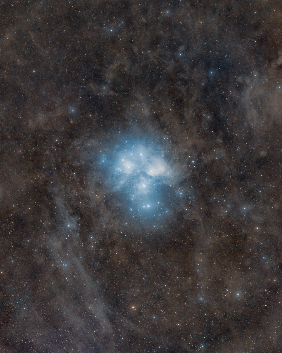 The Pleiades and surrounding interstellar dust!