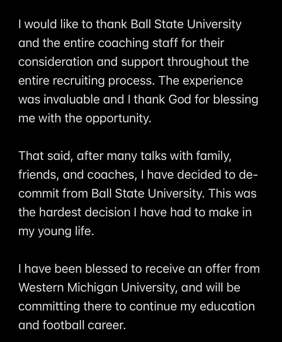 Jordan_Buckley1's tweet photo. After some tough conversations, I have decided to take a step in a different direction… @CoachCadena @CoachDenham1 @BataviaFootball  @CoachPiron @BATTLINDOGD https://t.co/WVUhKRsvok
