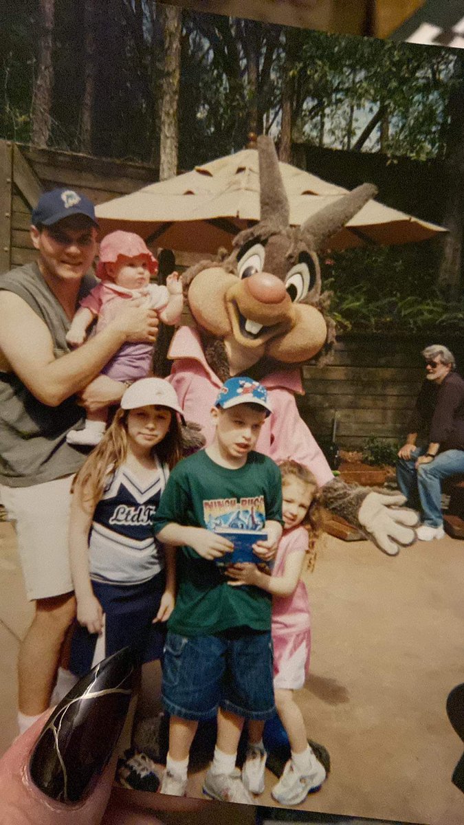In 2005 my family took a trip to Disney. When we got these pictures developed we always used to joke that George Lucas was in the background of this photo. We never actually thought it was him. We were going through old pictures today and realized it may actually be him…