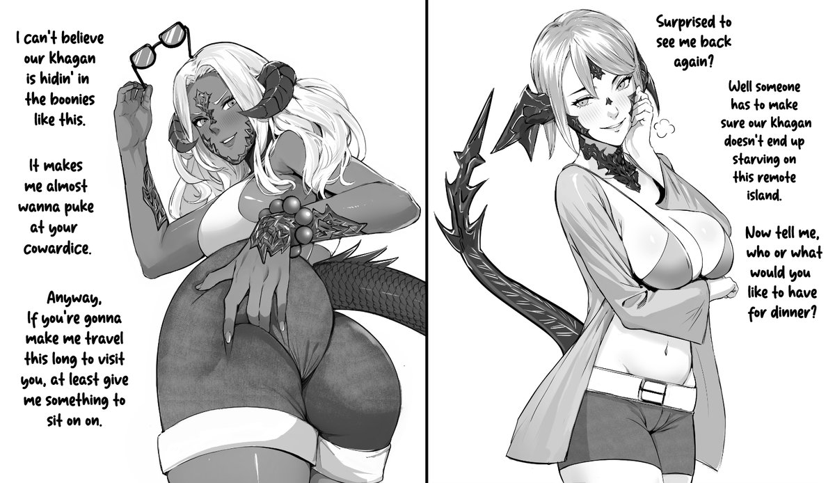 jamjam_arts's tweet photo. The island duo 

#ffxiv #ffxivart #cirina #sadu https://t.co/CYJu4RrfwA