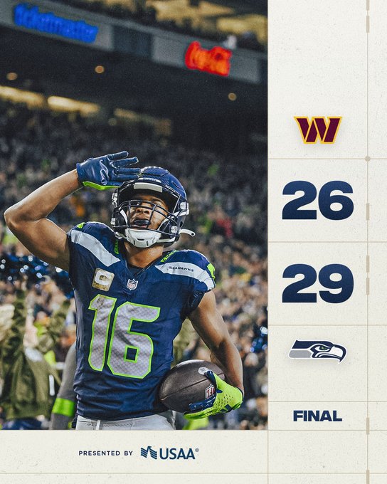 FINAL: Seahawks: 29 Commanders: 26 