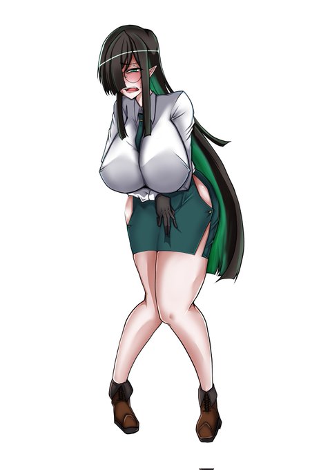 【オリジナル】
新しいうちの子の片目隠れそばかす眼鏡デカパイデカケツ身長2m蛇っ娘です 