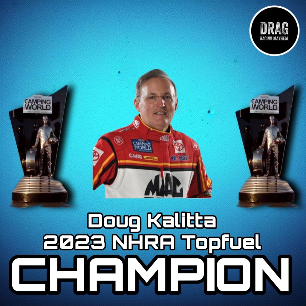 AFTER 27 YEARS OF TRYING DOUG KALITTA IS A TOPFUEL CHAMPION 

#NHRA #NHRAFinals