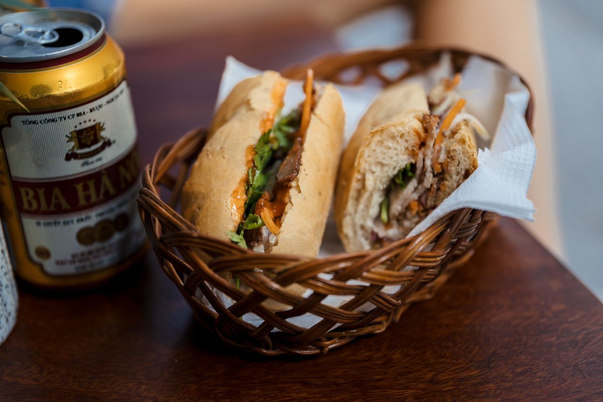 Savoring the explosion of flavors in Vietnamese Bánh Mì - a perfect blend of crunchy, savory, and spicy goodness. 🥖🌶️ #BanhMiDelight #VietnameseCuisine