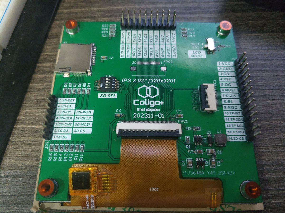 BirdTechstep's tweet image. IPS ST7796 320*320 Touch FT6336 size 3.92&quot;