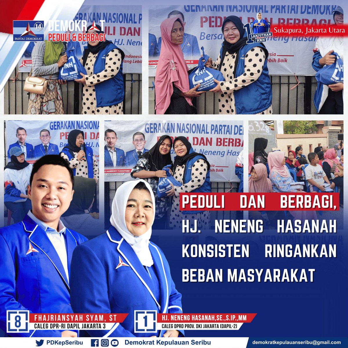 Peduli Dan Berbagi, Hj. Neneng Hasanah Konsisten Ringankan Beban Masyarakat

Kegiatan yang dilakukan ini bukan hanya tentang berbagi tapi juga silahturahmi dan kedekatan dengan masyarakat

Lokasi : RT 002 / RW 003 Kel. Sukapura

#DemokratS14P #DemokratPeduliDanBerbagi