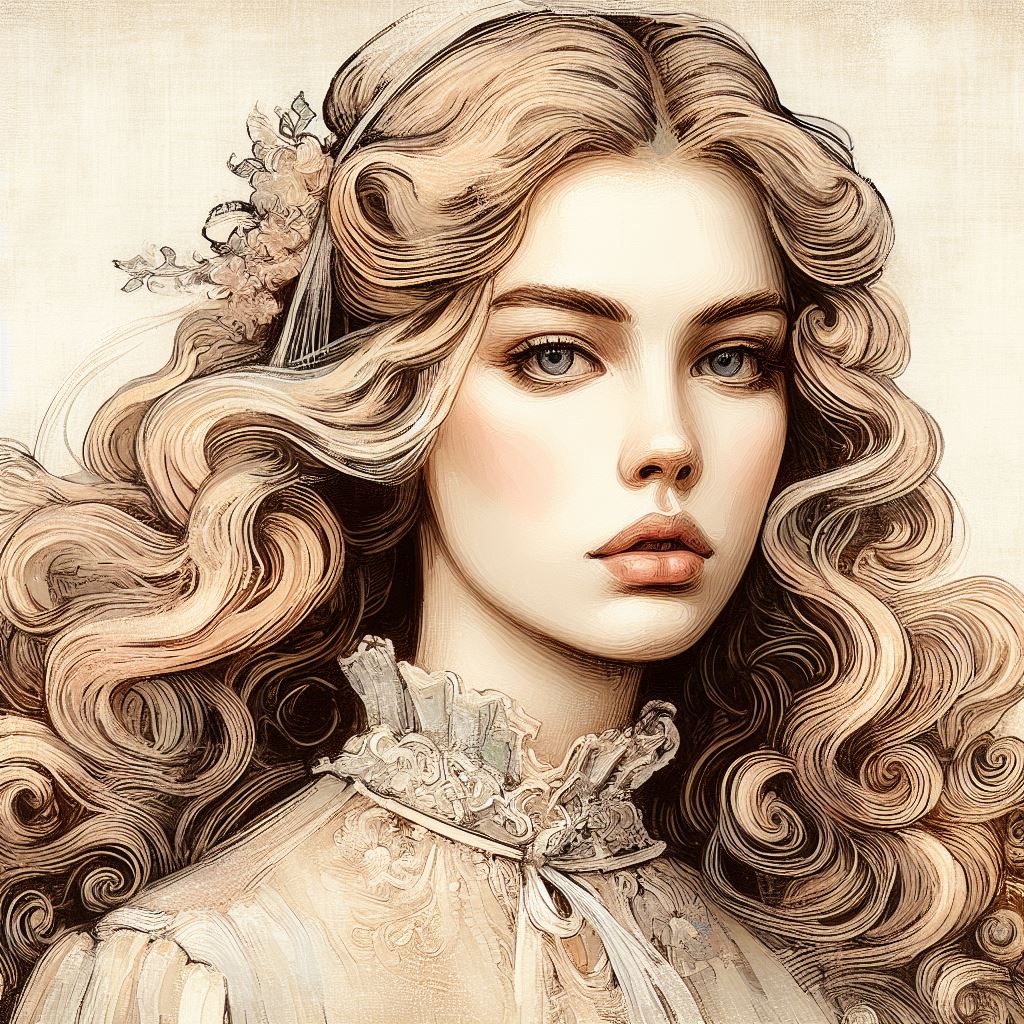 otter805's tweet image. A more classic portrait of a early 20th century model. #classicmodel #OtterFlyerArt