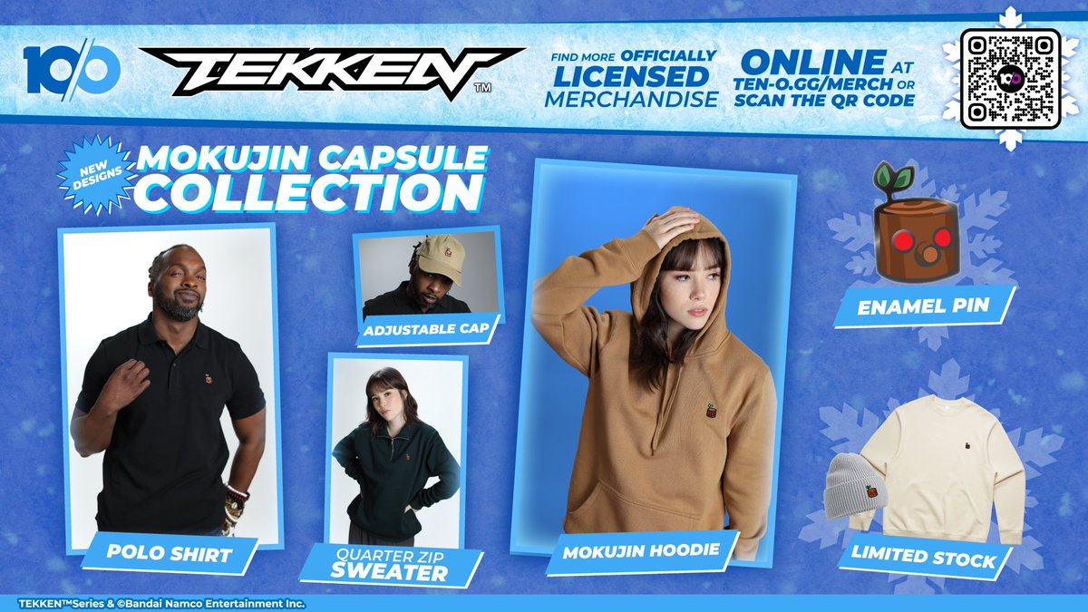 tenomedia's tweet photo. Get in style this holiday with the MOKUJIN Capsule Collection! These and many more officially licensed @TEKKEN designs are available now at https://t.co/om1VXWdudP ! 

#holiday2023 #tenomerch https://t.co/6L1rhaIJEH