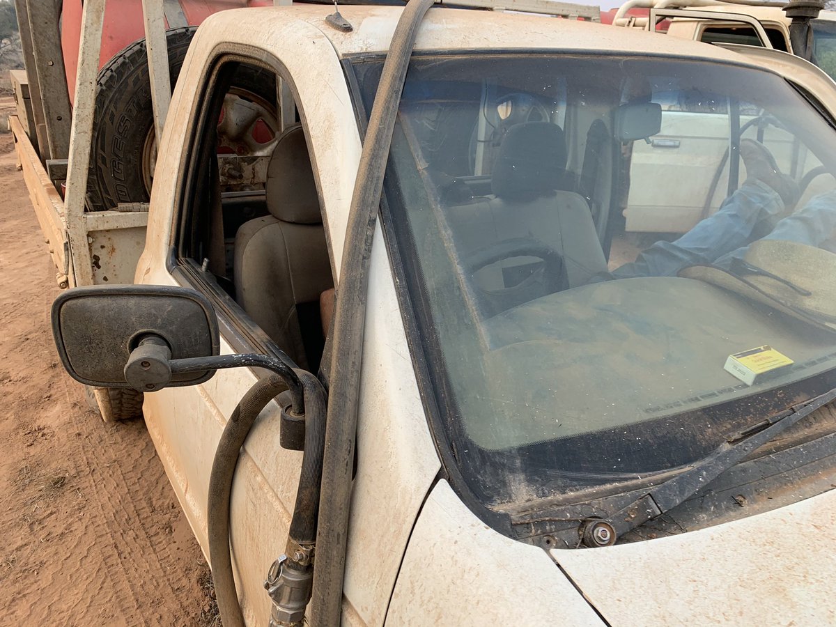 Pulled up yesterday morning about 3:30am after another back burn. Too tired to drive home. We now carry the luxury of a sleeping bag after sleeping on the dirt. It’s surprising how comfortable cattle pads can be. Rudely woken by a cow on her way to water lucky she went around