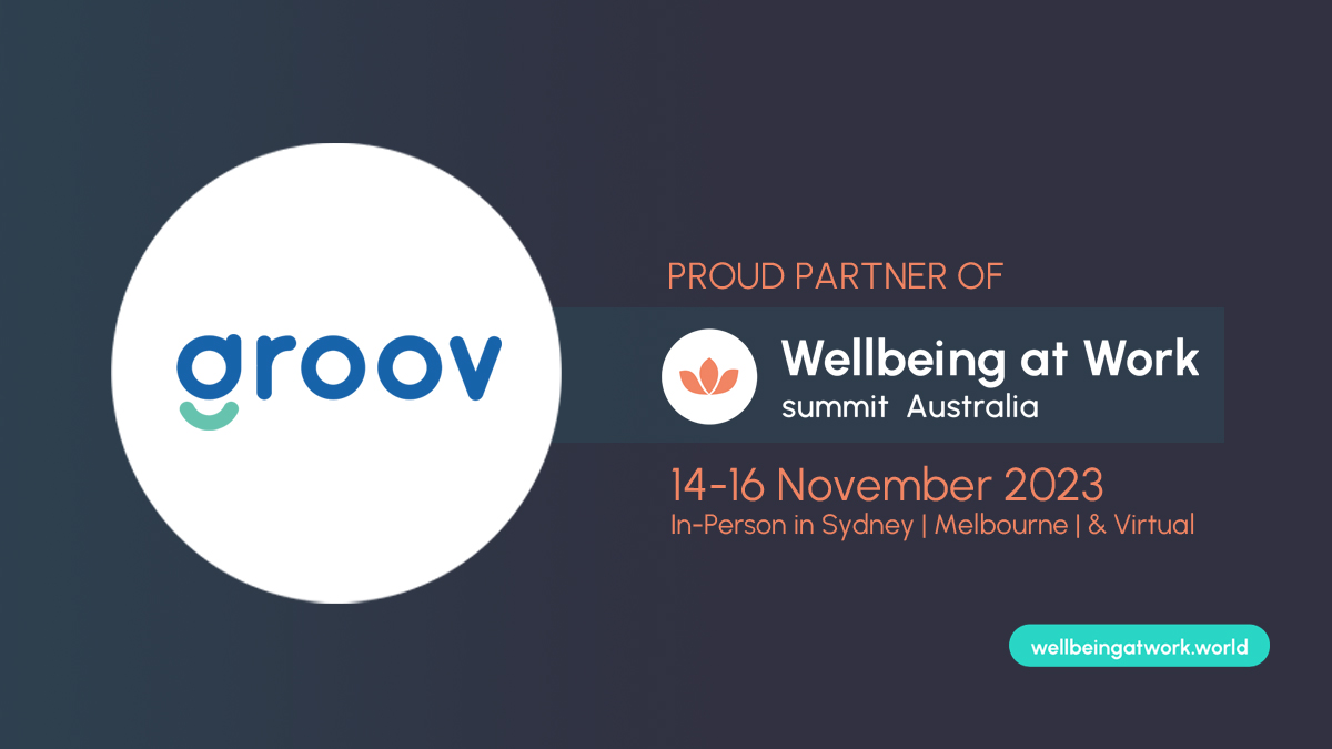 🇦🇺 Excited to be a Platinum Partner at Wellbeing at Work World summits in Sydney &amp; Melbourne this week!

👋 Come and say hi at the Groov stand!

🎟 Tickets - lnkd.in/g93V5paA

🗒 Full agenda - lnkd.in/g5yD9AzJ

#wellbeingatwork