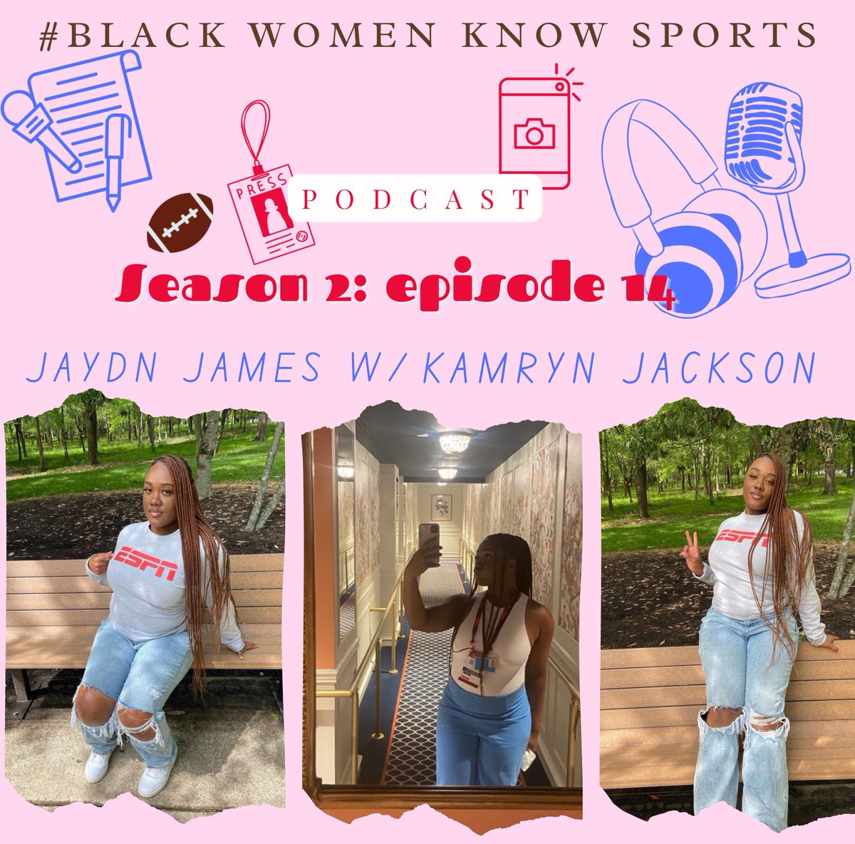 BWKnowSports's tweet photo. On today's episode, @jaydnrayn is joined by @Kamxjack who is the managing editor for the @TheATRegister , an @espn Rhoden Fellow, and the president of the @ncat_apse ! โ๐พ๐๐ Feel free to share and leave a review! This podcast is available on Apple and Spotify! ๐ง๐ฉท #BWKS #NCAT https://t.co/7mDxs95lHS