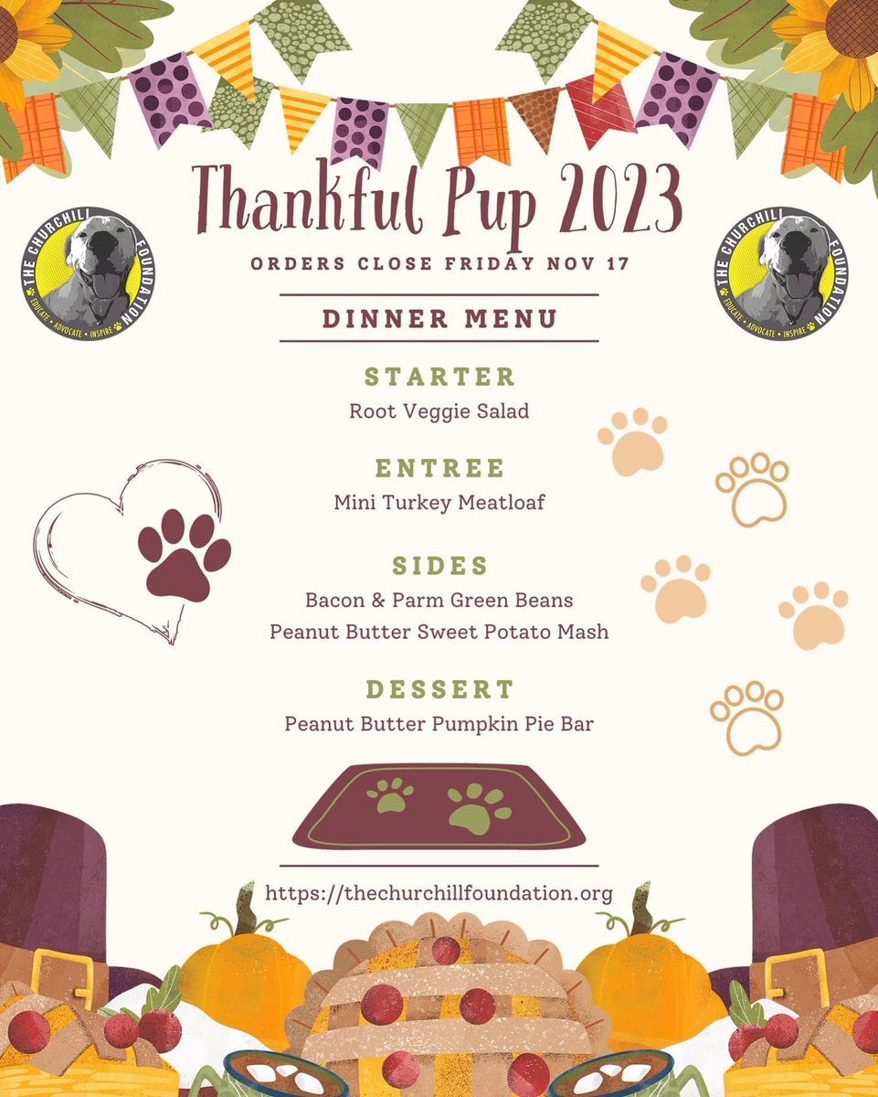 💛 THANKFUL PUP 2023💛

You can purchase a meal for your own pups and/or sponsor a meal for a homeless pup in need! 🥧

Each meal is only $15 and proceeds ALSO benefit <a href="/nevada/">Nevada News</a>.spca plus @animalhelpalliance and @theanimalfoundation ❤️‍🔥 

Orders close at Midnight on Friday Novemb