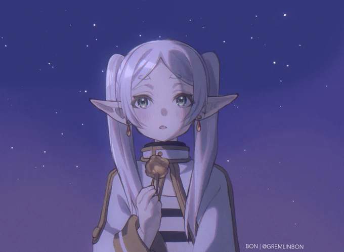 I redrew a Frieren screenshot ~