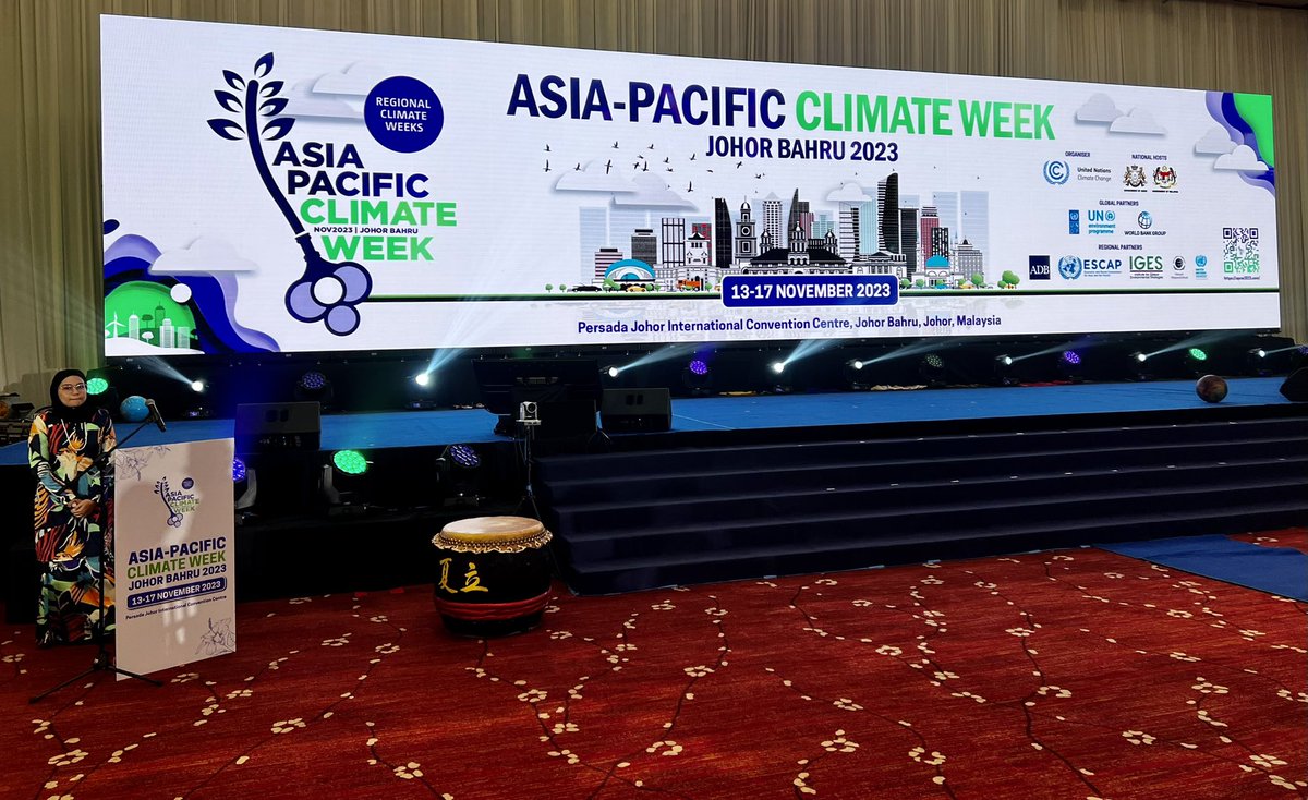 Asia-Pacific Climate Week 2023 is about to kick off in Johor Bahru, Malaysia🇲🇾

Join us live for the opening and stay tuned for #ClimateAction updates: youtube.com/live/cT6pfTp1x…

#APClimateWeek #APCW2023