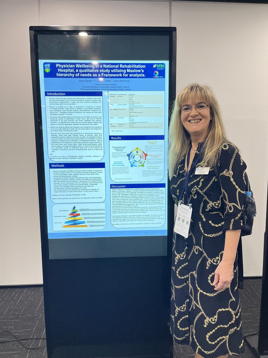 AinemCarroll's tweet image. Very happy to present my research that used #secondarydata analysis to assess #wellbeing using #maslowsneeds as a framework for analysis Spoiler: RMP needs are not being met at any level which is a form of organisational injustice #APIC3 @IFICInfo @HenleyBSchool