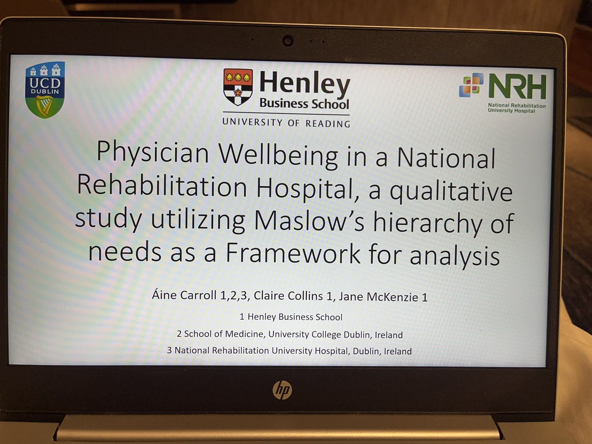 AinemCarroll's tweet image. Very happy to present my research that used #secondarydata analysis to assess #wellbeing using #maslowsneeds as a framework for analysis Spoiler: RMP needs are not being met at any level which is a form of organisational injustice #APIC3 @IFICInfo @HenleyBSchool