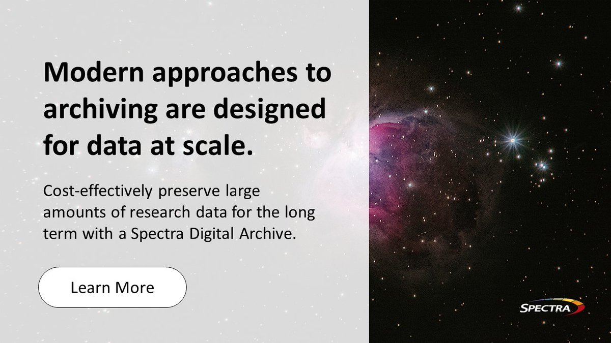 joellovell's tweet image. Long-term #research data taking up space on #primarystorage? Learn how a modern #dataarchive can move #data to the appropriate tier to minimize cost while enabling reliable, online and cost-effective accessibility. okt.to/0F5btH