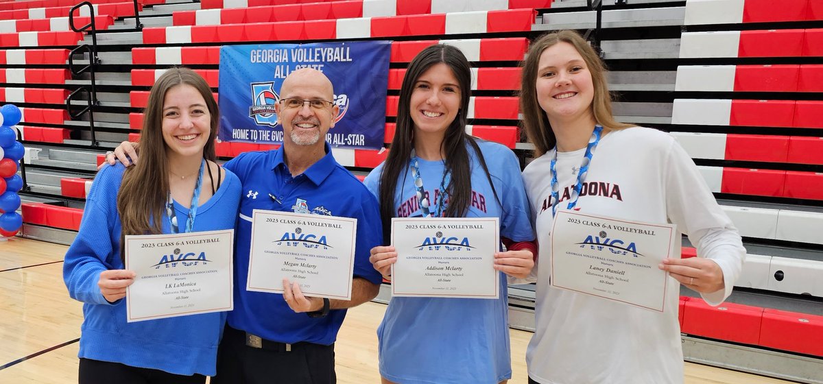 AllatoonaVB's tweet image. Congratulations to four @AllatoonaVB players to be honored All-State for @GVCA10  &amp;amp; @AVCAVolleyball. @MclartyAddison, @LK_LaMonica, Laney Daniell &amp;amp; @mclarty_megan (not pictured).
Great honor for all players.  Go Bucs. 
@toona_athletics 
#anchoredinexcellence 
@CCSD_AD