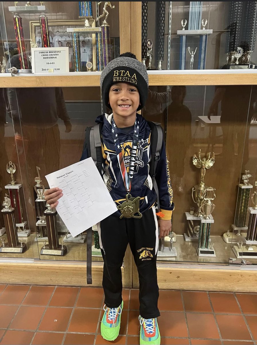 FHSWrestlingPA's tweet photo. Congratulations to Jackson Gates! 1st 🥇 place at the Hanover Hawkeye tournament! #FreedomFamily #LittlePates #FuturePatriot #TakedownSeason https://t.co/l1pPr44OE6