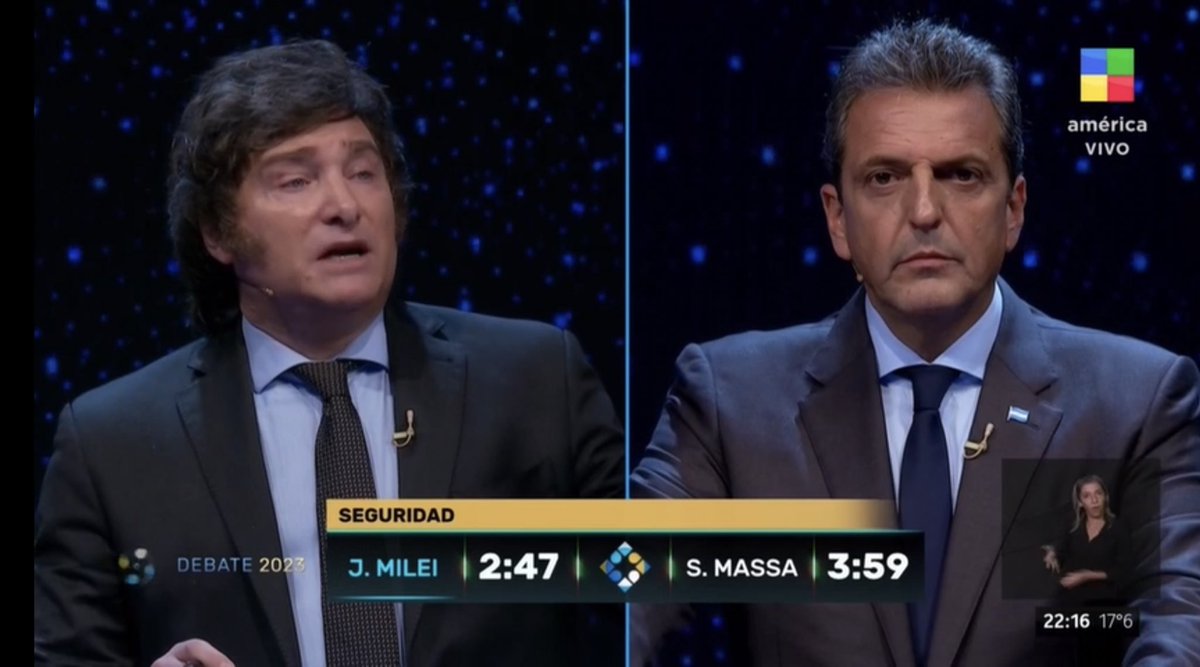 #Rating 📊
Picos de casi 50 puntos de rating para el #DebatePresidencial2023 #DebateFinal #Massa #Milei
