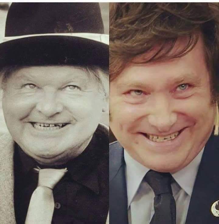 ELGILDERO's tweet photo. NO SABÍA QUE #BENNYHILL AUN ESTÉ VIVO Y MUCHO MENOS QUE ESTUVIERA PRESENTE EN EL #DebatePresidencial2023 #DebateFinal 
#MILEI vs #MASSA https://t.co/3rZEga3Ss2