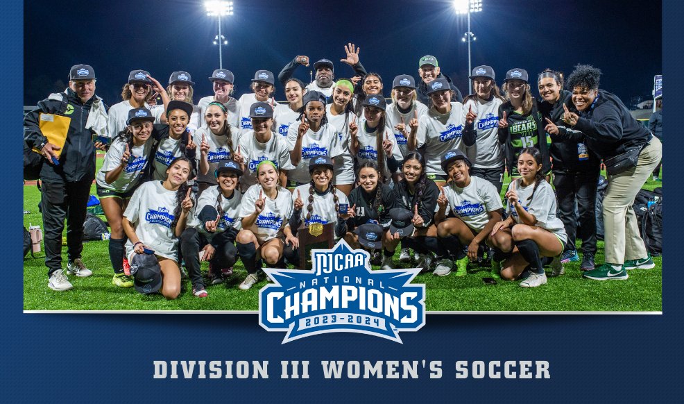 🏆🏆🏆🏆🏆

No. 2 Dallas-Brookhaven defeated top-seeded Delta 1-0 to claim the 2023 #NJCAASoccer DIII Women's Championship!  The win marked the fifth national title for the Bears and their third consecutive. 

Full recap | njcaa.org/sports/wsoc/20…