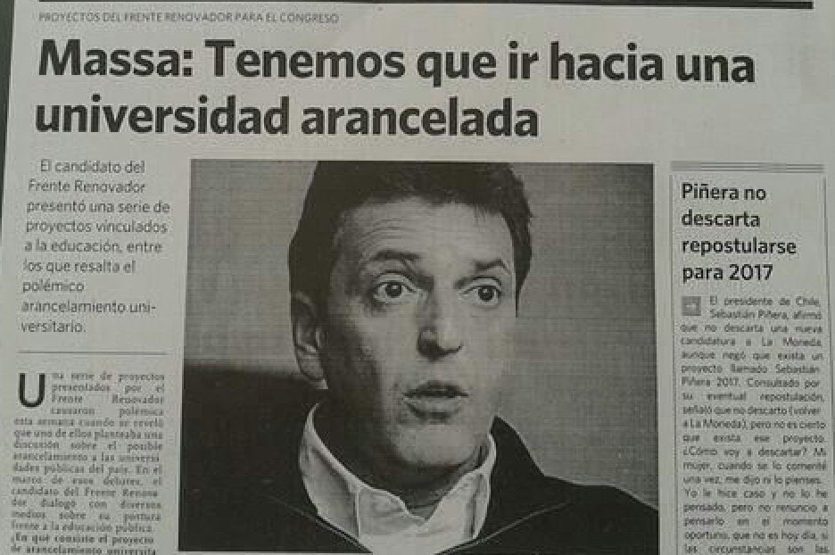 Por SI o NO: ¿Vas a arancelar la educación pública, <a href="/SergioMassa/">Sergio Massa</a>?