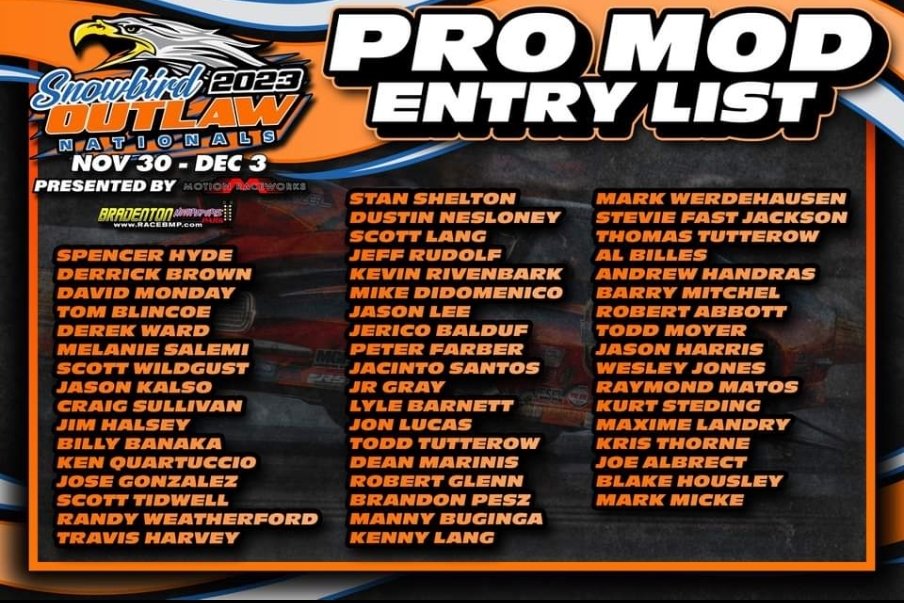 Dragracemayhem's tweet image. And drag racing fans, the season isn't over yet !

We still have one of the biggest pro mod races of the year, the Snowbird Nationals, in early December 

#ProMod