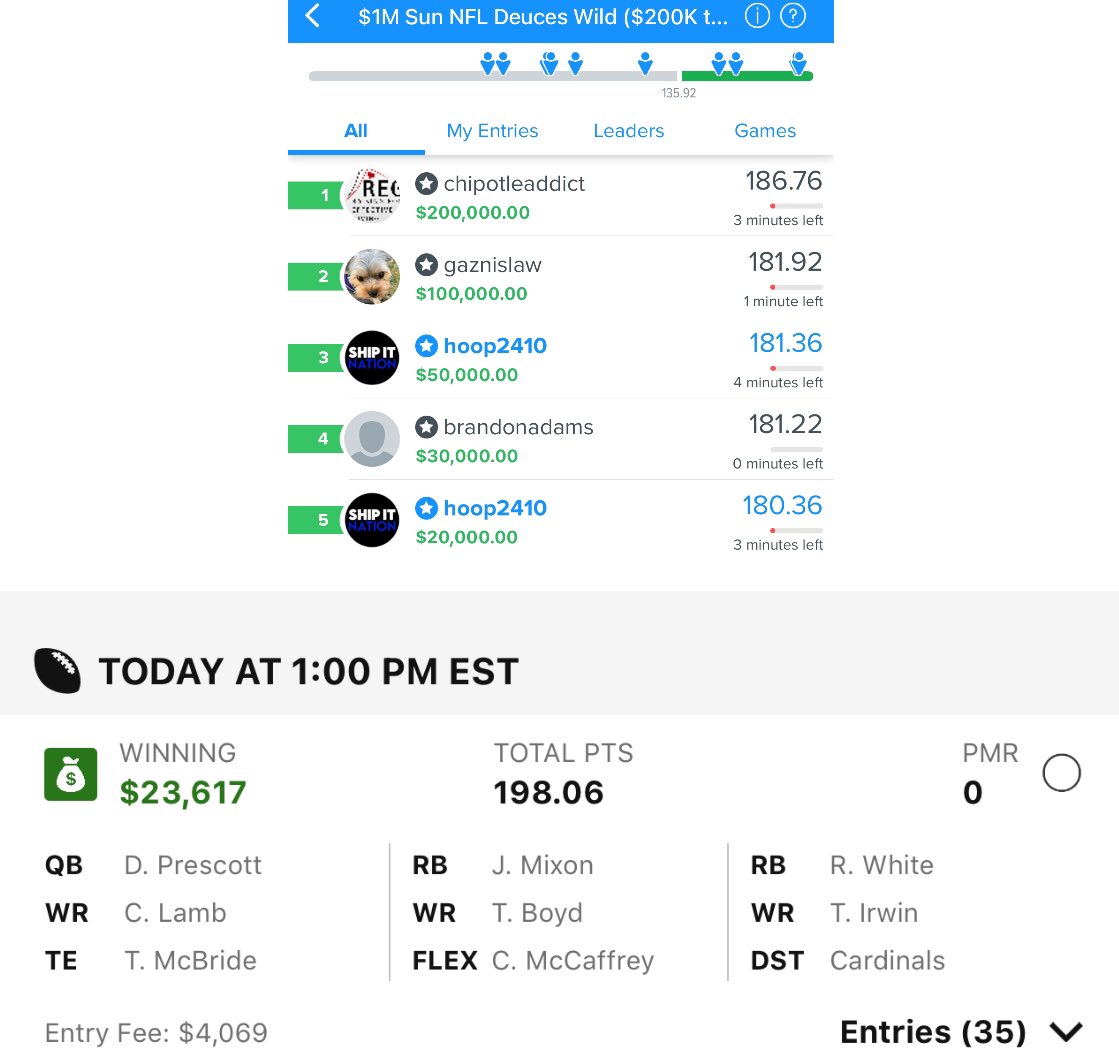 Our guy <a href="/Hoop2410/">Mike Petta</a> with the HUGE day thanks to his favorite QB! 😂

ShipItNation.com/Join

#SHIPIT 🚀