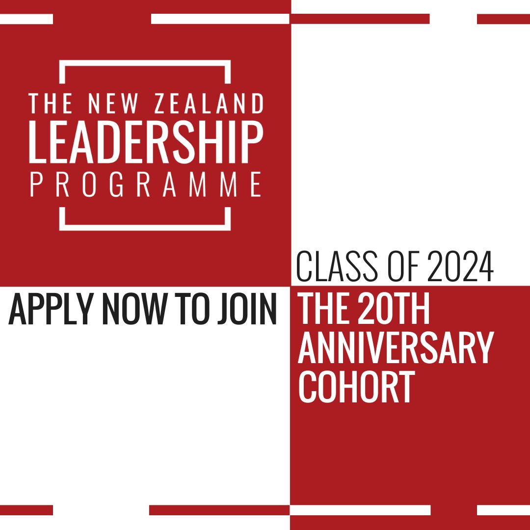 LeadershipNZ's tweet photo. Our earlybird applications for the New Zealand Leadership Programme are closing this week!
Apply by Weds 15th Nov to join the 20th anniversary cohort — we are looking for diverse leaders who are ready to be a part of the best year ever!
📲 https://t.co/51ufxE8TJa https://t.co/WQguKHoiAi
