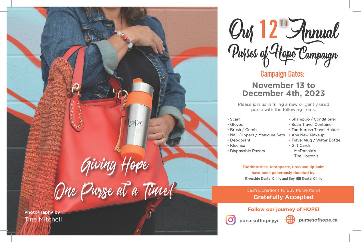 Support the 12th Annual Purses of Hope Campaign from Nov. 13-Dec. 4. Donations are being accepted at our meeting on Nov. 28. Check out the full wish list and drop off locations at pursesofhope.ca/donate/ #pursesofhope
 <a href="/959star/">STAR 95.9</a>  <a href="/citynewscalgary/">CityNews Calgary</a>
<a href="/communitynowma1/">Community Now! Magazine</a> <a href="/CalgaryGuardian/">Calgary Guardian</a>