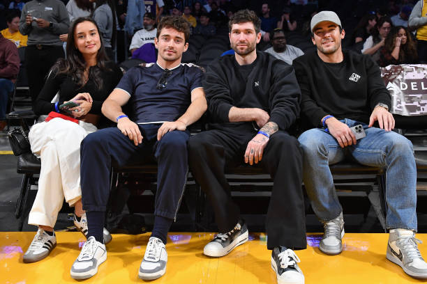 Charles Leclerc attending an LA Lakers basketball game