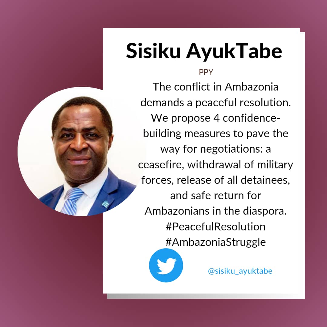 Sisiku AyukTabe Julius -Official tweet media
