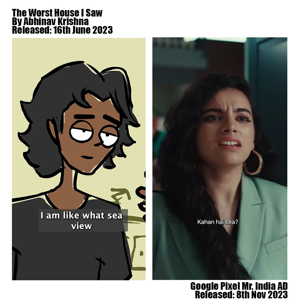 Kibitzer_01's tweet image. tl;dr: Google India’s new Mr. India ad is a near-copy of an animated video (and a true story) I released back in June. 🧵
