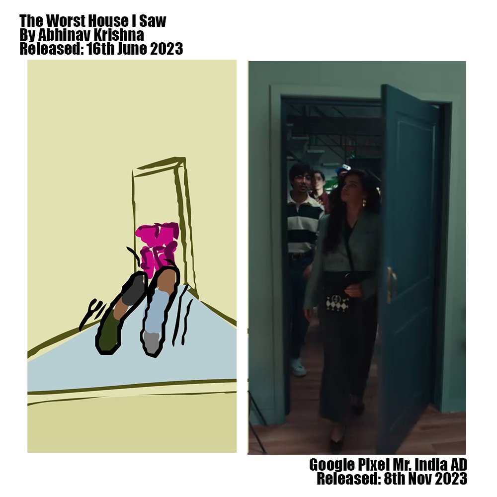 Kibitzer_01's tweet image. tl;dr: Google India’s new Mr. India ad is a near-copy of an animated video (and a true story) I released back in June. 🧵