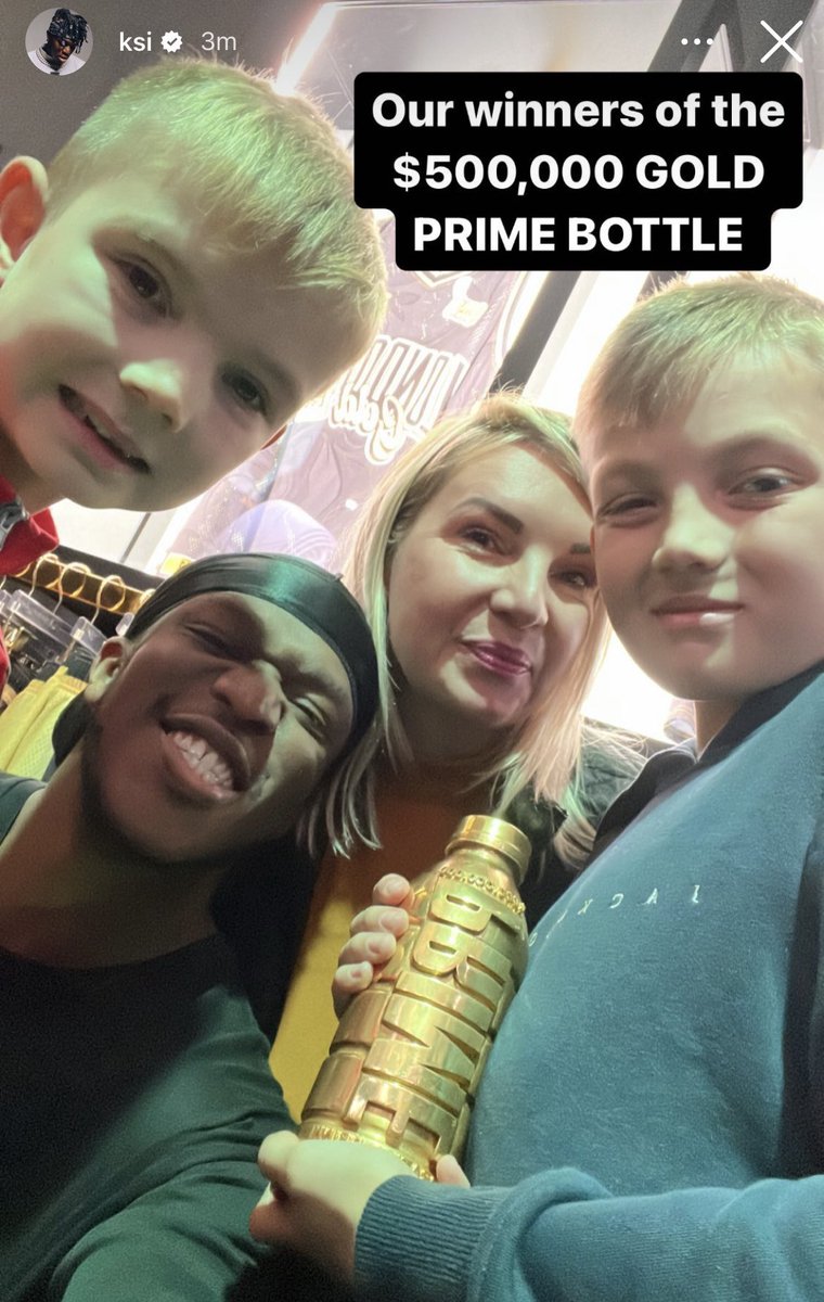 Recently, #KSI and #LoganPaul launched a contest to celebrate the sale of their billionth bottle of #prime. They gave away two solid gold bottles worth $500,000 each to lucky winners who guessed a six-digit code in 20 seconds. 

#GOLD #GOLDCOIN #GOLDTOKEN