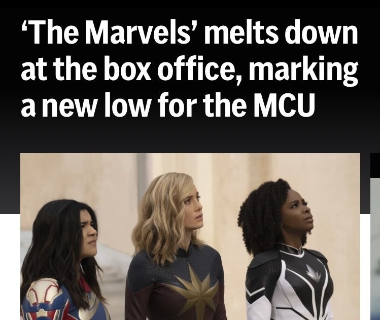 The Marvels' melts down at the box office