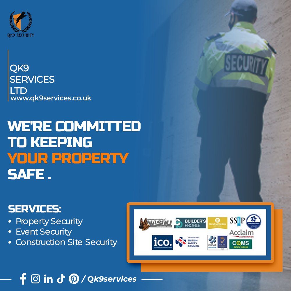Qk9services's tweet image. Relax knowing your belongings are protected by our experts. #securityforyou #expertsinsecurity #peaceofmindguaranteed