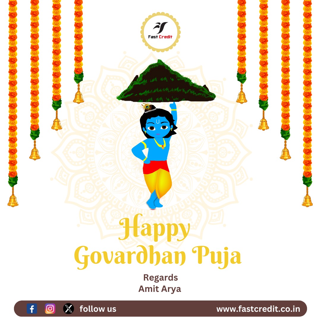 __fastcredit's tweet photo. Happy Govardhan Puja To Everyone  🙏✨
.
.
.
.
.
#fastcredit #weserveourexperience #happygovardhanpuja #happiness 
#FestivalOfJoy #loanexpert #loansolutions https://t.co/PZmGiXIVvg