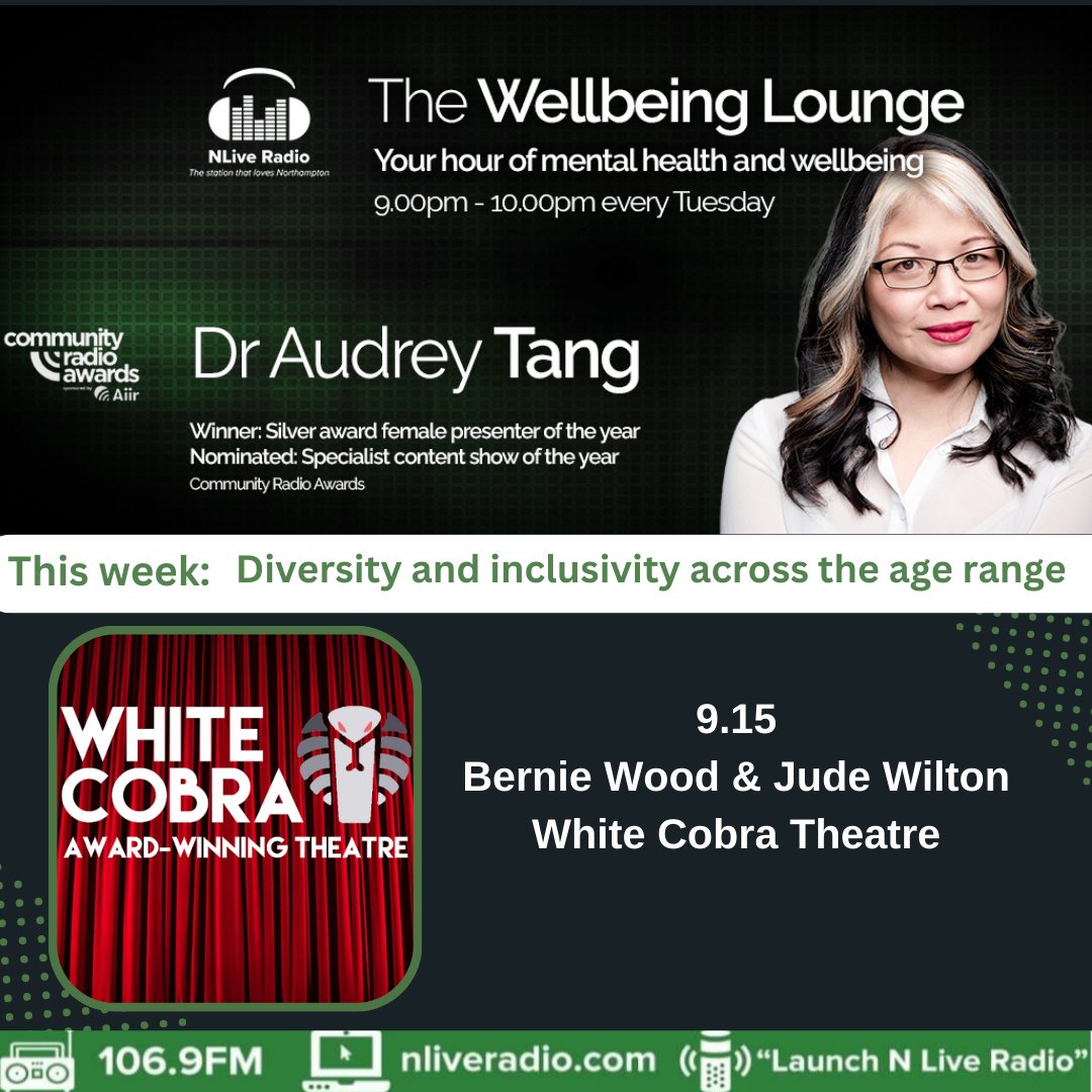 Bernie Wood and Jude Wilton of White Cobra join me to talk about how theatre can be a wonderful outlet for all ages. 
Plus my tips for getting involved in the community.
#wellbeingradio #inclusivity #localevents