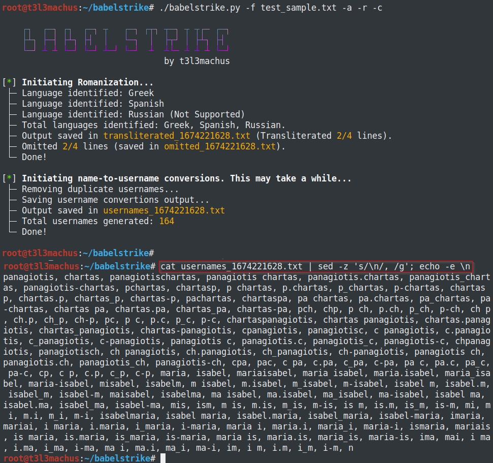 hack_git's tweet image. BabelStrike

The purpose of this tool is to normalize and generate possible usernames out of a full names list that may include names written in multiple (non-English) languages, common problem occurring from scraped employee names lists (e.g. from Linkedin).

A full names list…