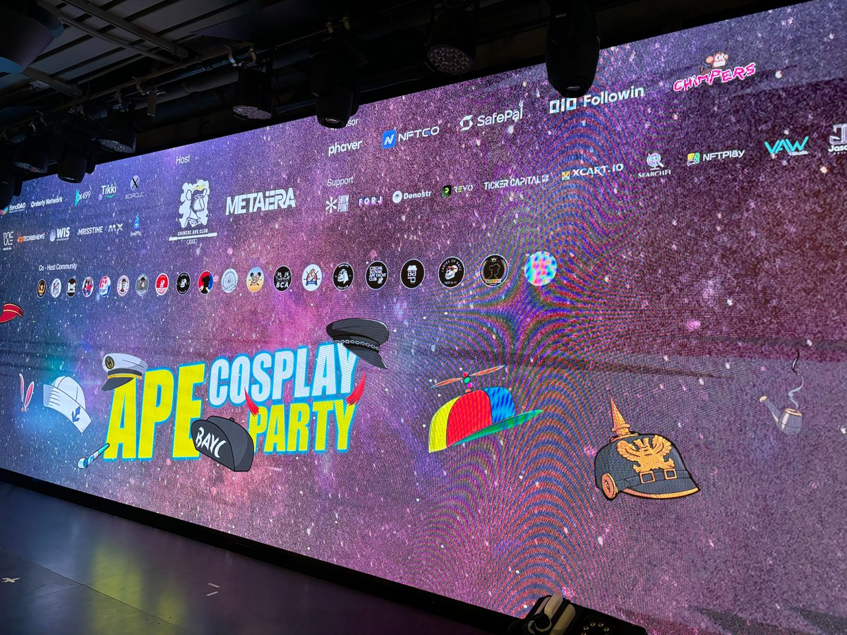 nftplay_fun's tweet photo. ApeFest may be over, but the good memories we made will remain forever! 🧩✨

We were honored to be a partner of the #ApeFest Cosplay Party, and we have prepared customized NFC cards for the #BAYC holder and @Chinese_ApeClub friends. 🥳🔥

@nftplay_fun hope this card will always be with you and become your exclusive social card. 🌟

#NFC #ApeFestHK #BAYC #MAYC