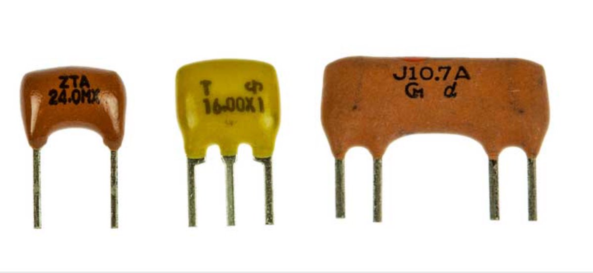 ElecNotes's tweet image. Certain ceramics can be used as resonators, although with not such a high performance as quartz, but at a lower cost.

Find out about ceramic resonators &amp;amp; filters: electronics-notes.com/articles/elect…

#ceramicresonator #ceramicfilter #RFdesign #electroniccomponents