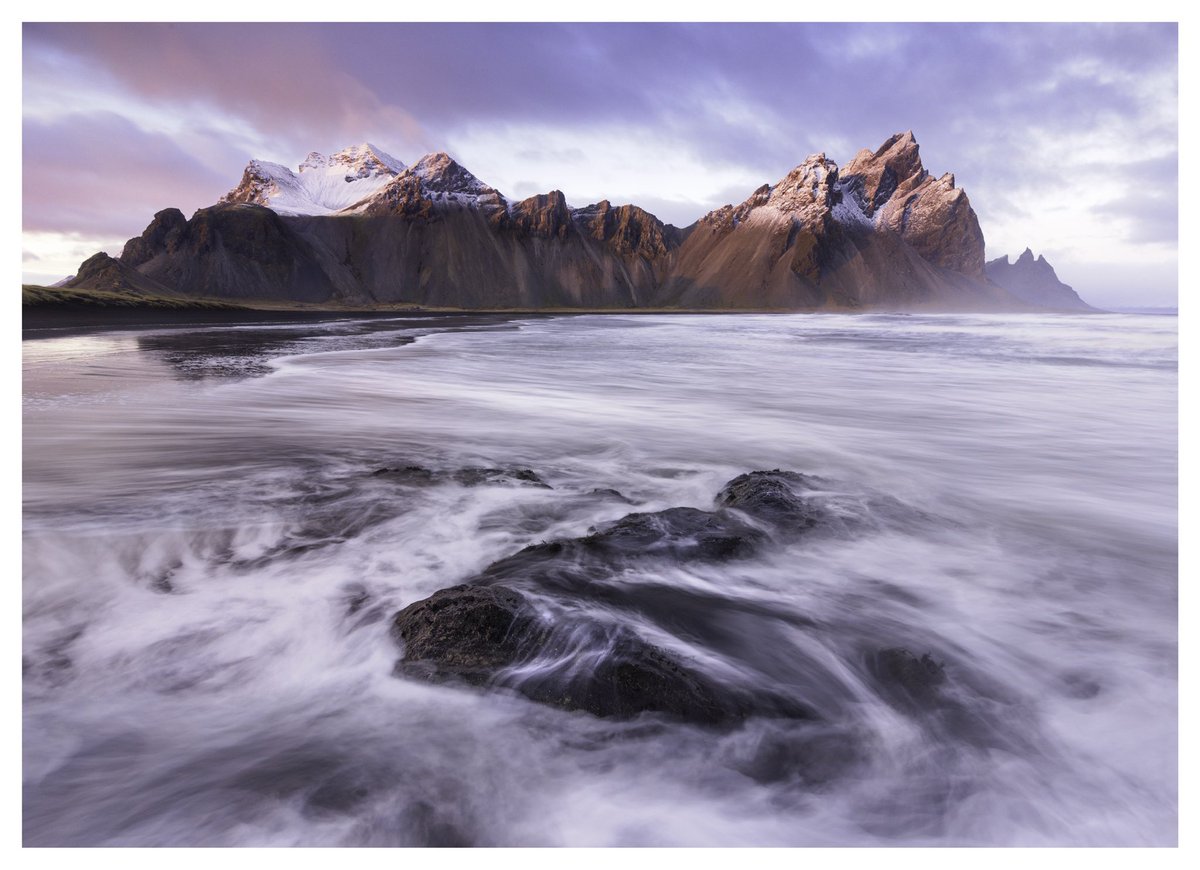 ‘PEAK GLOW’ Last light at the Vestrahorn in Iceland. #Iceland #WexMondays