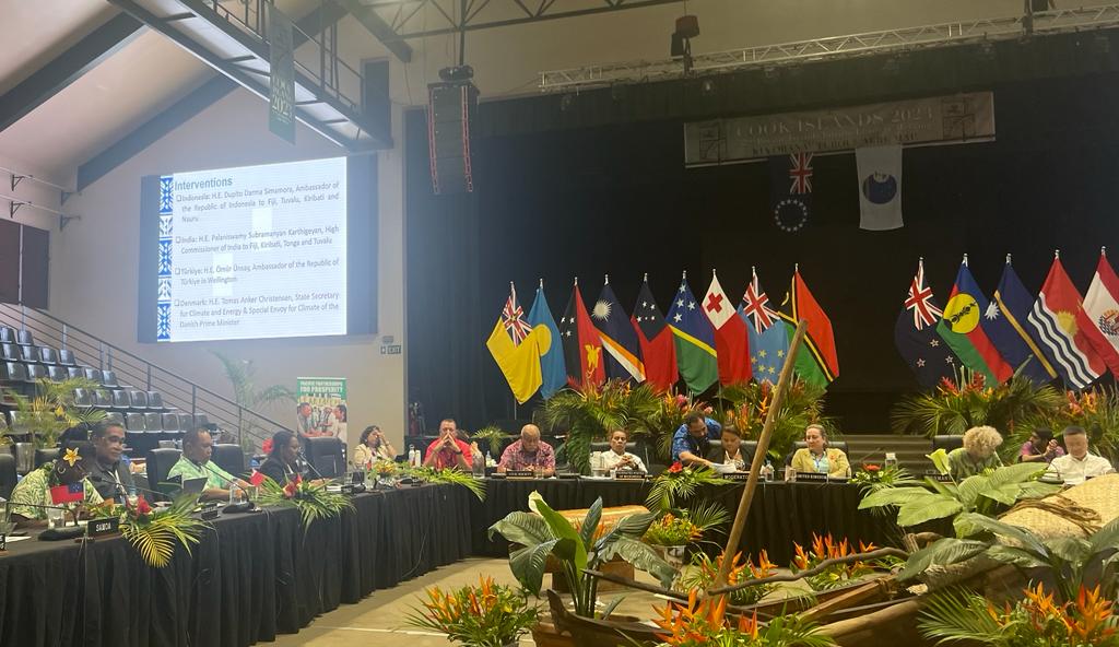 One Earth. One Family. One Future. 
Honored to lead the Indian Delegation to #PIFLM52 & speak at the Thematic Dialogue on India’s extensive Development partnership with PICs & also share details of the new & vastly enhanced support being offered to the Blue Pacific Continent.