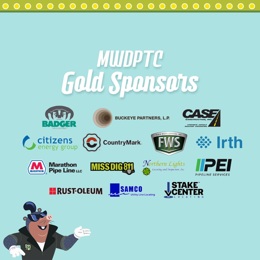 IN811's tweet image. 🥰We love our GOLD sponsors, our most popular premium Sponsorship package of the #MWDPTC! We TRULY value your support at this very special event we are able to put on each year ONLY with your help. See you in two days at the @FL_Resort!!!!! #811BeforeYouDig #KnowWhatsBelow