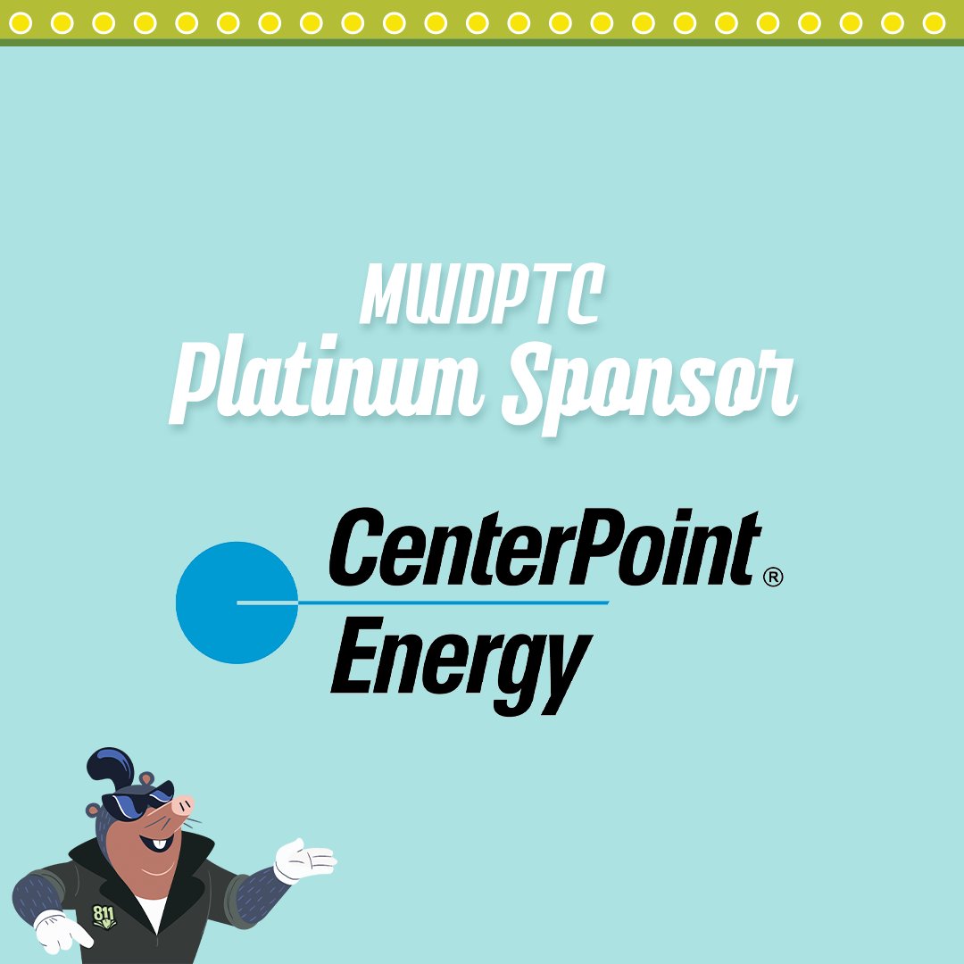IN811's tweet image. 🥰 Thank you to one of our longest-running major sponsors of the #MWDPTC, @CenterPoint! They very generously support us through the Platinum Sponsorship, as well as other specialty packages. They also send a large team to attend in person...true partners!  #Indiana811